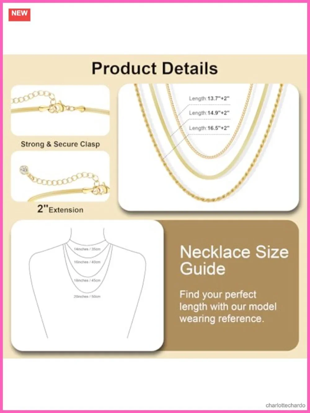 Layered Herringbone Necklace Set Gold Plated Stackable Dainty Women Jewelry Gift